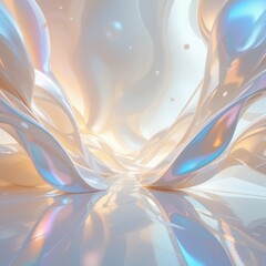 Abstract blue and colorful wave patterns with dynamic light effects create a vibrant and flowing design