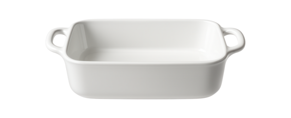 A rectangular duck roaster for a loft apartment, crafted from high-grade porcelain with a smooth, glossy finish.