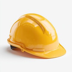 Fototapeta premium Yellow hard hat safety helmet isolated on white background