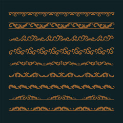 Obraz premium Royal Abstract Baroque Art Border Collection