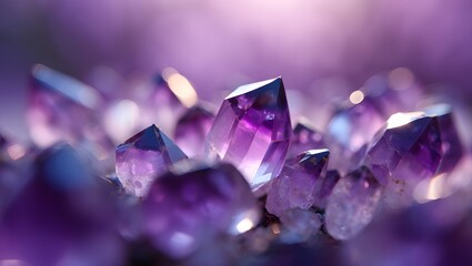 Amethyst crystal cluster close up photography purple gemstone healing crystal mineral stone