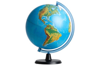  Cena de Exposi&ccedil;&atilde;o Comercial com Globo Brilhante em Estante Minimalista Isolado PNG