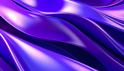 Obraz premium A smooth, flowing abstract design in vibrant purple tones.