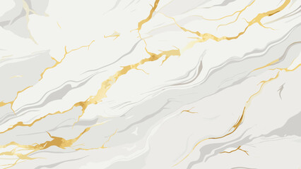 Vector art of elegant white marble texture with golden veins creates a luxurious and sophisticated background