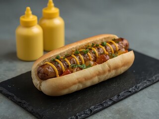 Hot dog with sauerkraut and relish a tangy and flavorful combination