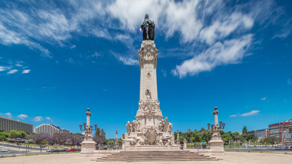 The Marquess of Pombal Square timelapse hyperlapse is an important roundabout in the city of...