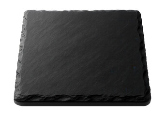 A slate coaster with a chalkboard finish, allowing for personalized messages in a home cafe area.