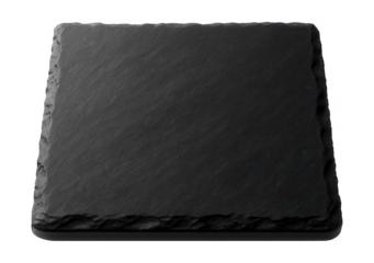 A slate coaster with a chalkboard finish, allowing for personalized messages in a home cafe area.