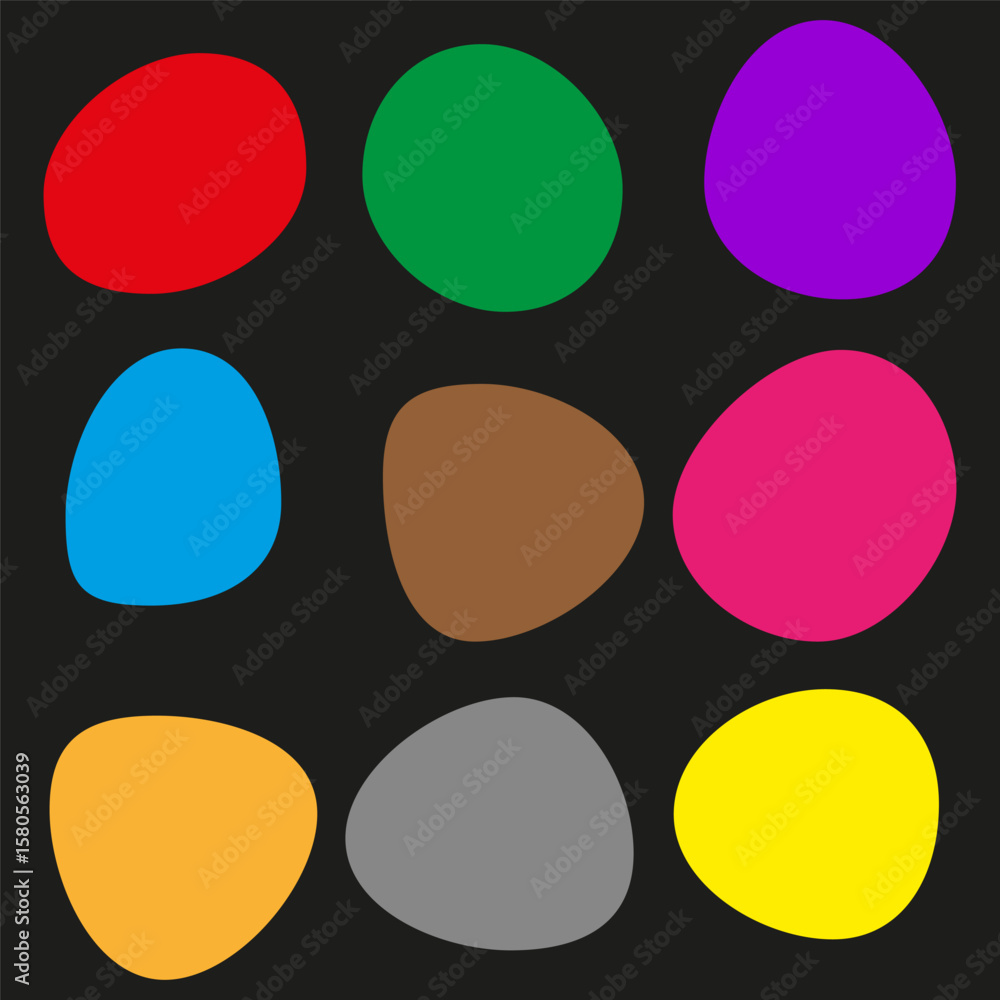 Aufkleber colorful abstract shapes. bright blob collection. organic forms vector. vibrant color palette.