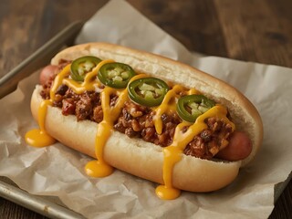 Chili cheese dog a hearty and comforting meal