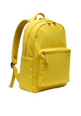 Isolated Yellow Backpack School Fashion Travel Essential on Transparent Background