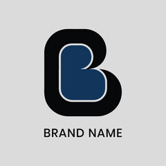 A stylized letter B combined with a circular shape