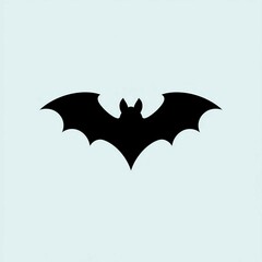 bat silhouette in white background