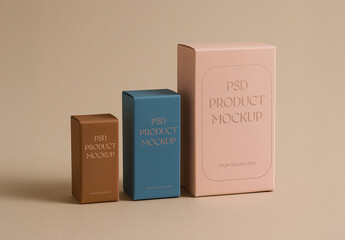 Set of 3 Box Mockups