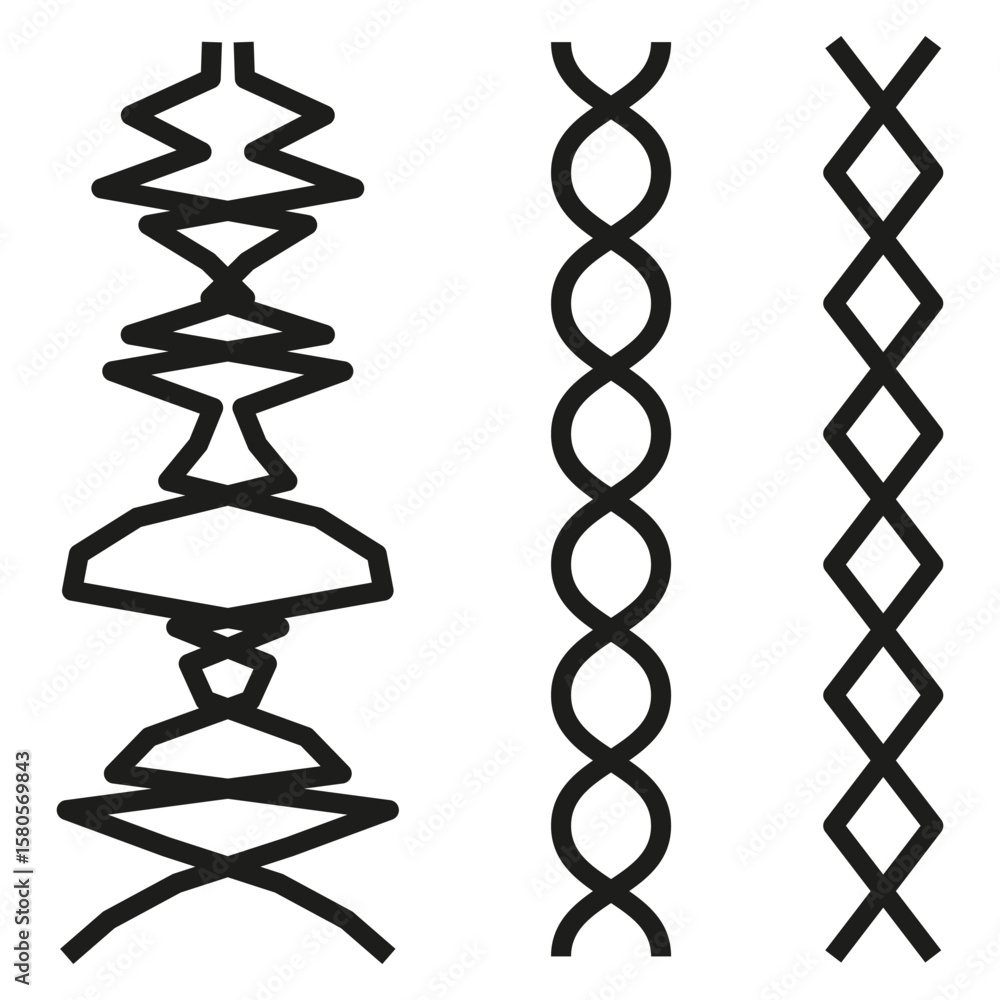 Poster abstract line patterns. geometric border designs. seamless shape ornaments. vector decorative elemen