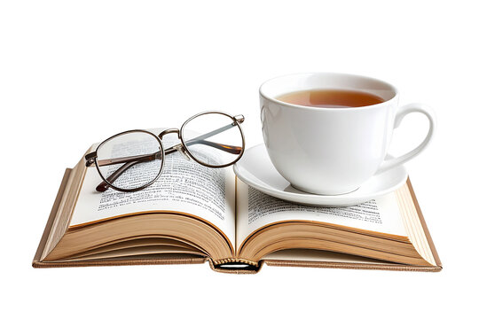 cup of coffee and books