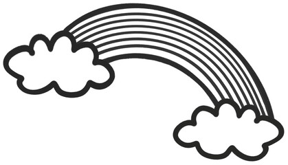 illustration of a cloud and rainbow
