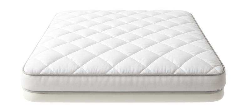 A memory foam mattress topper for a private bedroom, offering extra cushioning and support.