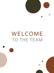 Welcome to the team card, abstract
