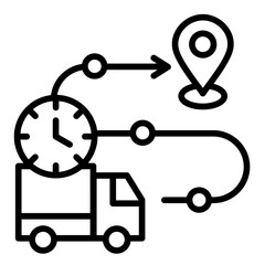 Real-Time Tracking  Icon Element For Design