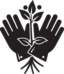 Obraz premium Hands protecting a growing plant symbolizing growth nature environmental protection and ecology