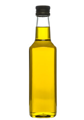 Transparent Background Bottle of Yellow Olive Oil for Cooking Isolated