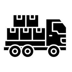 Freight Truck  Icon Element For Design