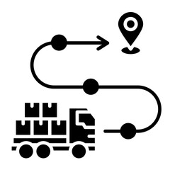Distribution Route  Icon Element For Design