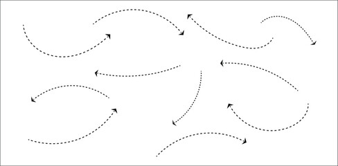 arrow,flow,dash modern directional movement design vector graphic for infographic