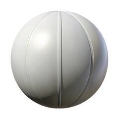 White basketball isolated on white background