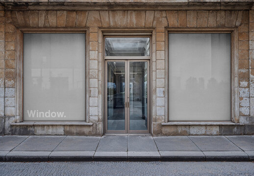 2 A4 Window Posters Mockup