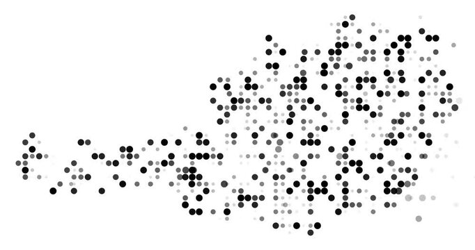 Austria Country Shape Revealed by Dots