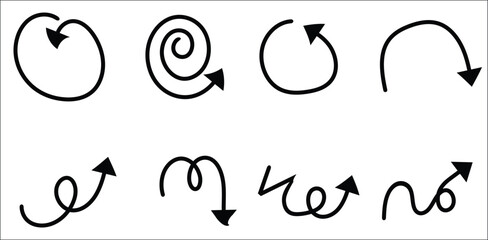 arrow,curved,element modern dynamic flow direction indicator design vector graphic
