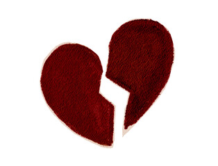 red heart on transparent background