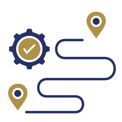 Route Optimization  Icon Element For Design