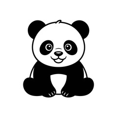 Fototapeta premium Cute Panda Cartoon Character Sticker Pack in Flat Vector Style