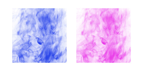 Cool & Warm Cloud & Smoke Brushes: Cerulean Blue & Fuchsia Pink Texture for Digital Art, Photoshop & Graphic Design - Abstract Backgrounds PNG