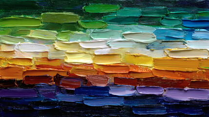 Textura de pintura al óleo abstracta con paleta multicolor