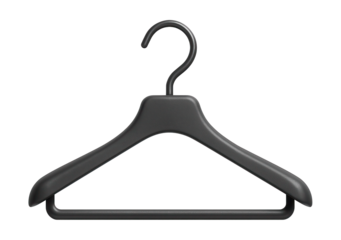 Dual-purpose plastic hanger with a lower bar for trousers and a top hook for jackets, perfect for an organized closet.