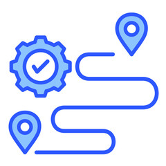 Route Optimization  Icon Element For Design