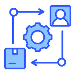 Supply Chain Flow  Icon Element For Design