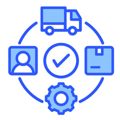 Circular Supply Chain  Icon Element For Design