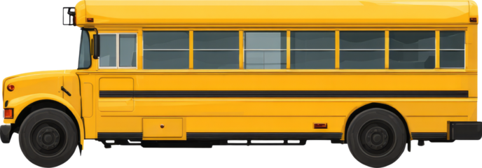 Yellow bus looks inviting for kids to go to school full of joy