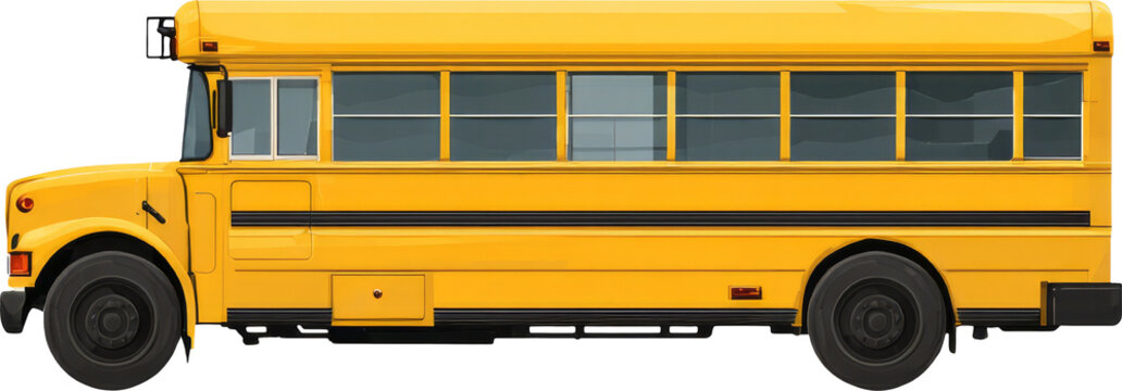 Yellow bus looks inviting for kids to go to school full of joy