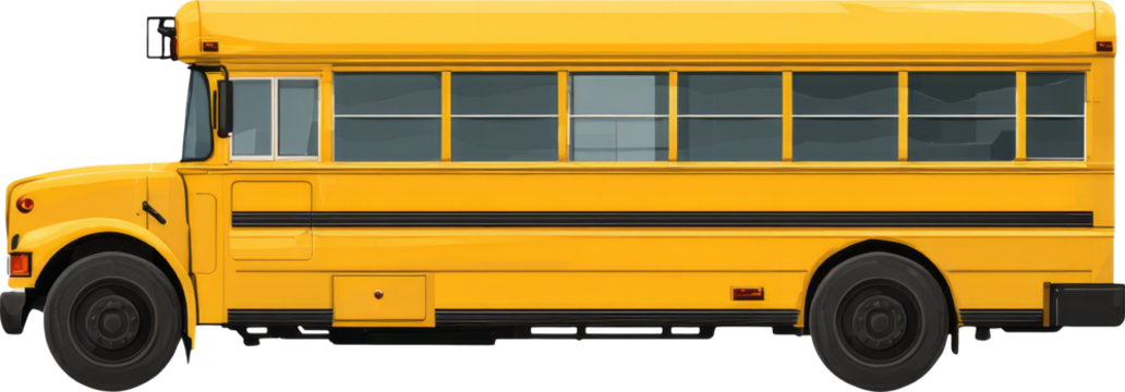 Yellow bus looks inviting for kids to go to school full of joy - Powered by Adobe