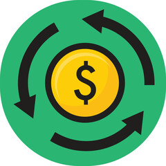 Money Management Dollar Finance Growth Wealth Management Concept Illustration