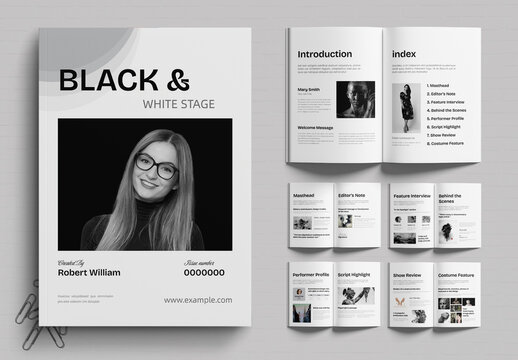 Artistic Black and White Show Scene Layout