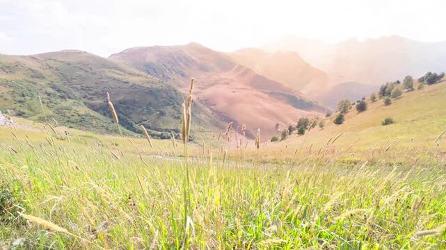 Beautiful sunset in the mountains