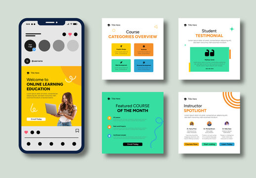 Promoting Online Education Socail Media Post