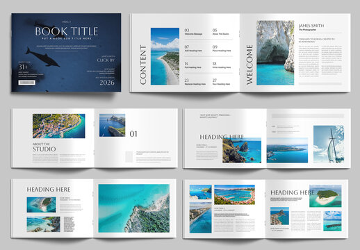 Travel Photography Book and Magazine Template Layout
